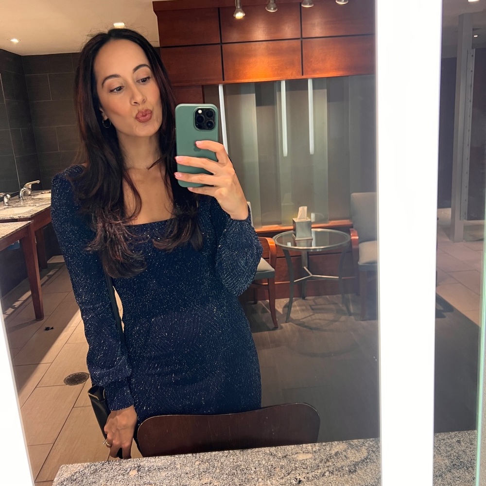 Sparkly Gatsby Navy Blue Dress